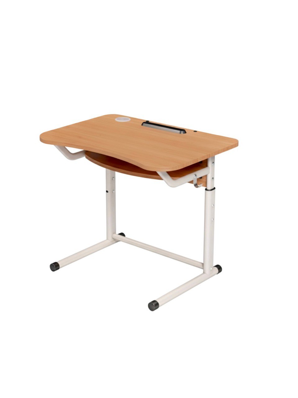 Стіл учнівський 1-місний з пеналом та отвором для стакану з канцелярським приладдям, №3-6, АНШАР ГРУП (31180)